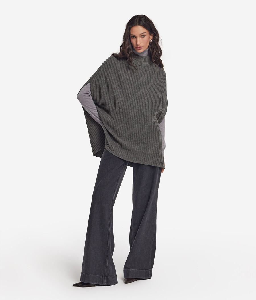 ribbad ultrasoft cashmere cape