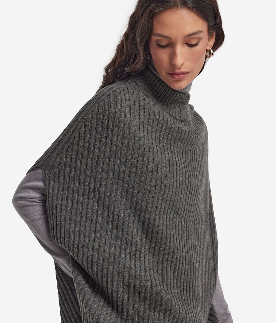 ribbad ultrasoft cashmere cape