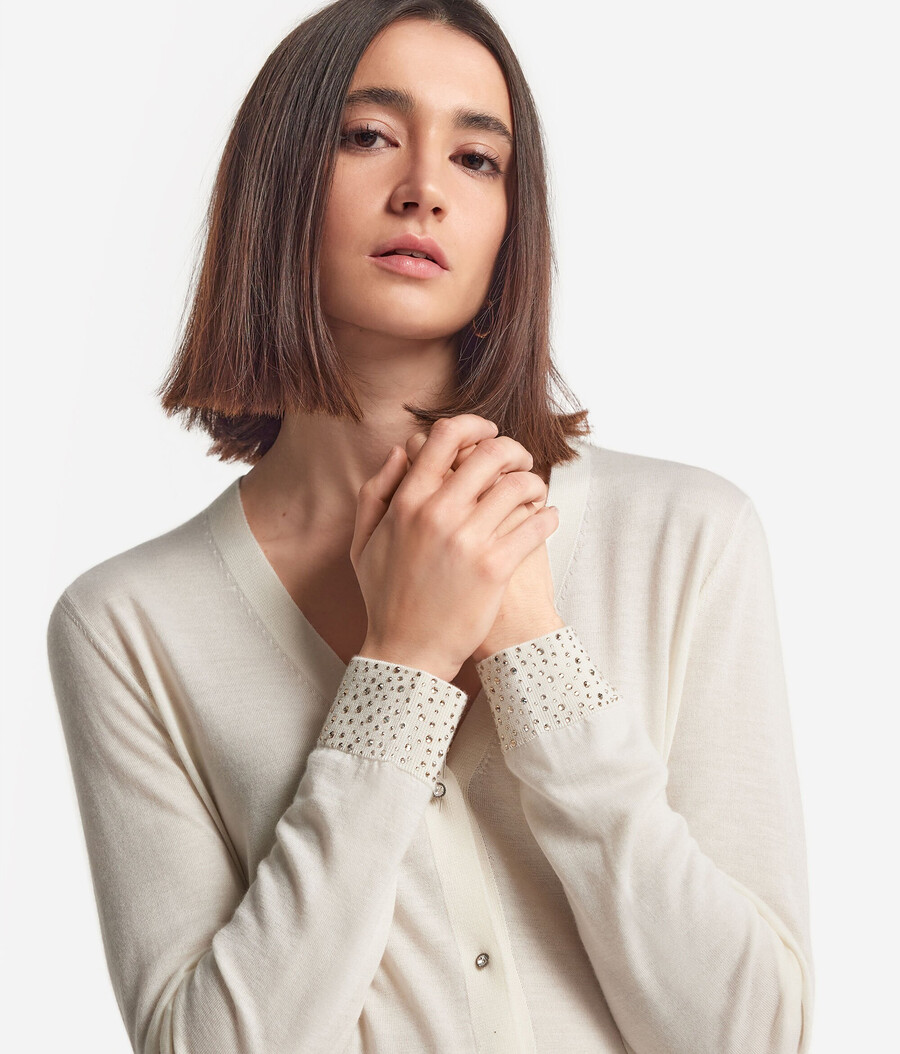 ultrafin kashmirtröja med strass