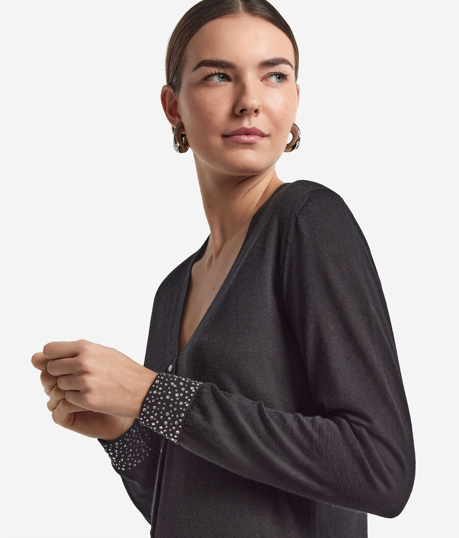 ultrafin kashmirtröja med strass
