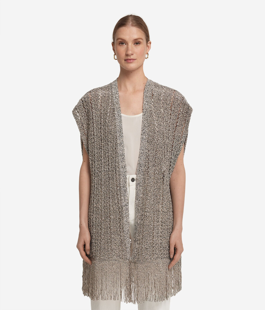 kimono med genombrutna paljetter