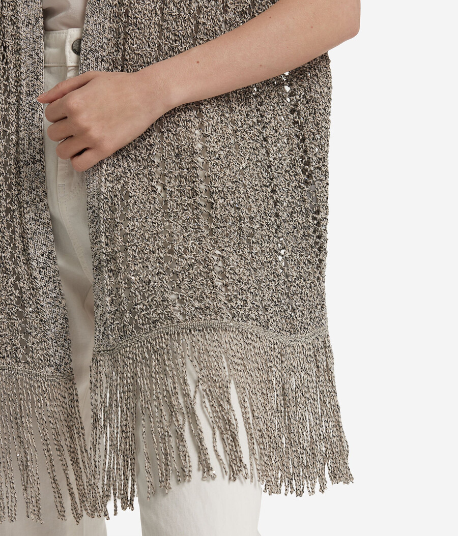 kimono med genombrutna paljetter