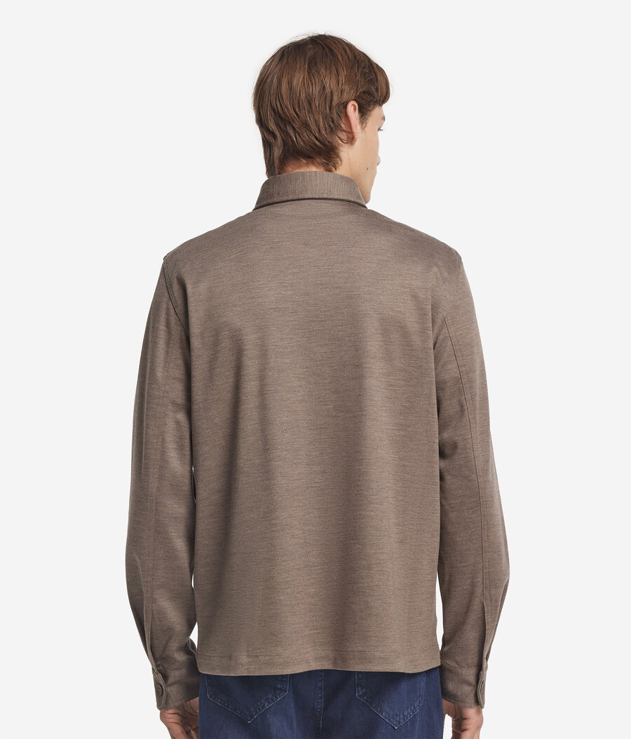 överskjorta i ulljersey