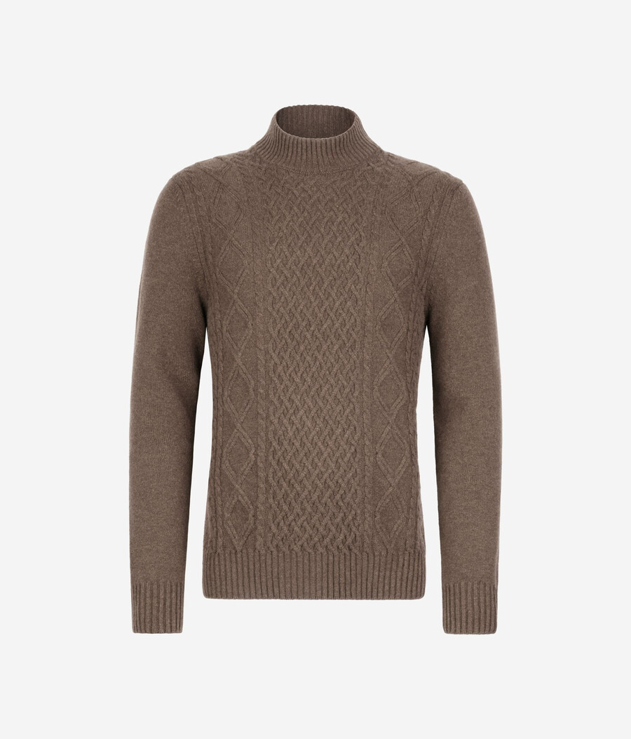 polotröja med fiskarmotiv i ultramjuk kashmir