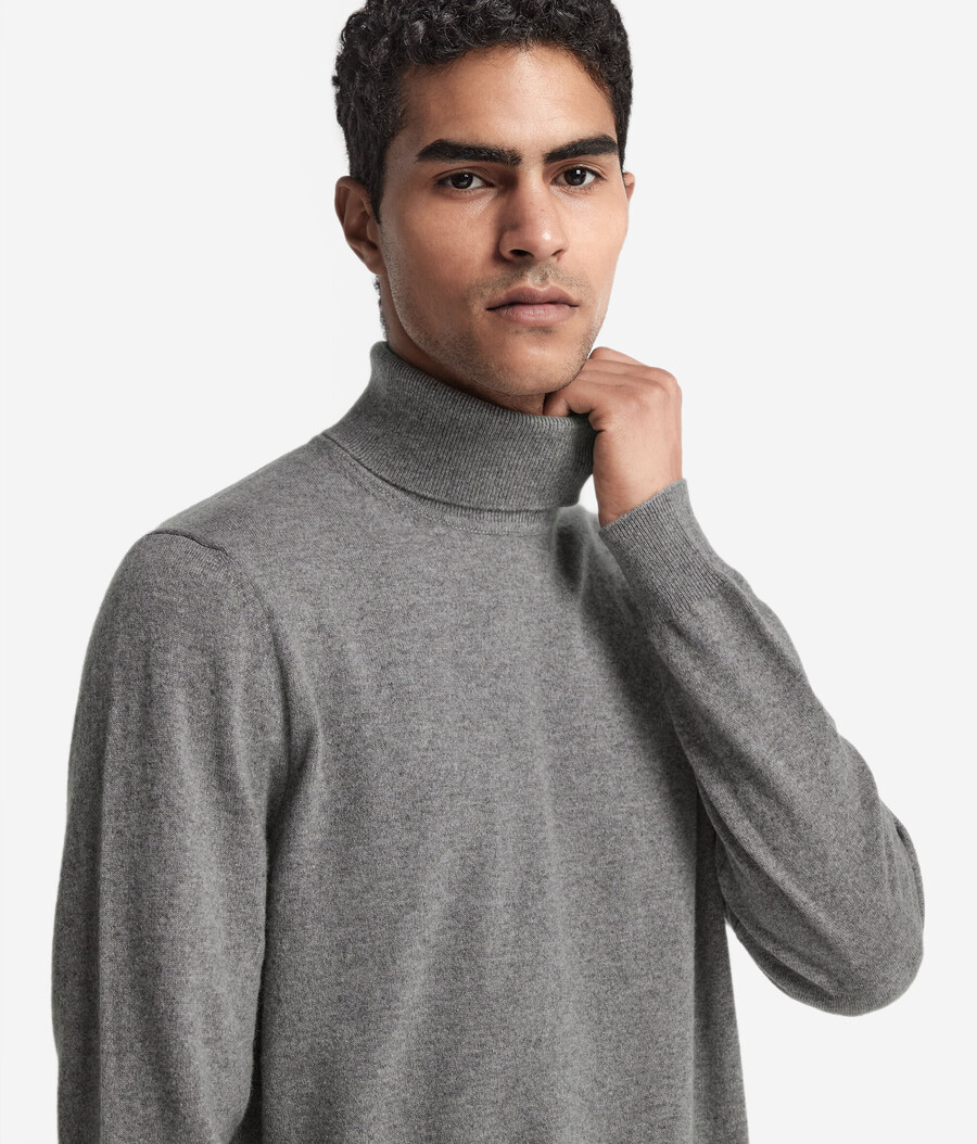 ultramjuk kashmirtröja med polotröja