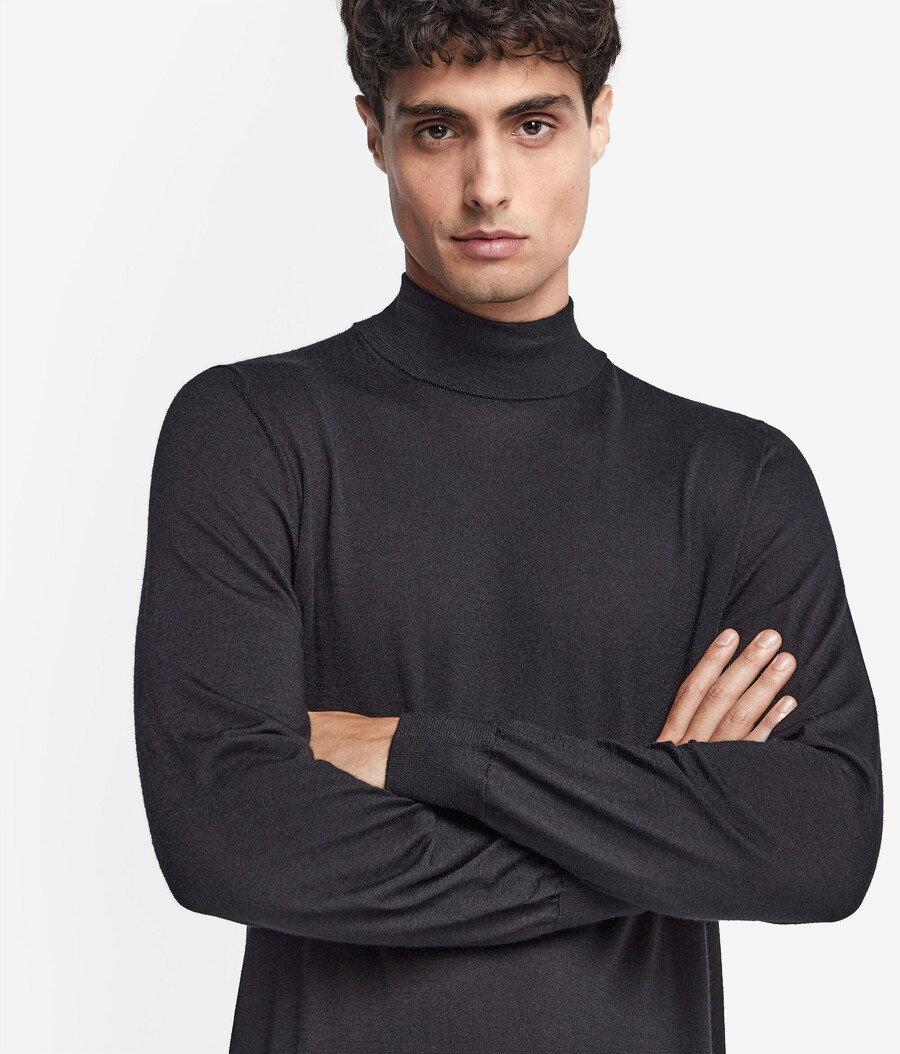 långärmad polotröja i kashmir