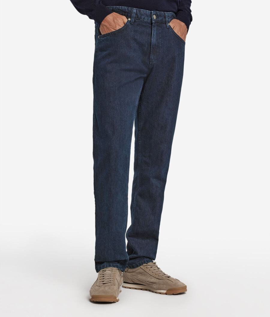 jeans i bomull och linne