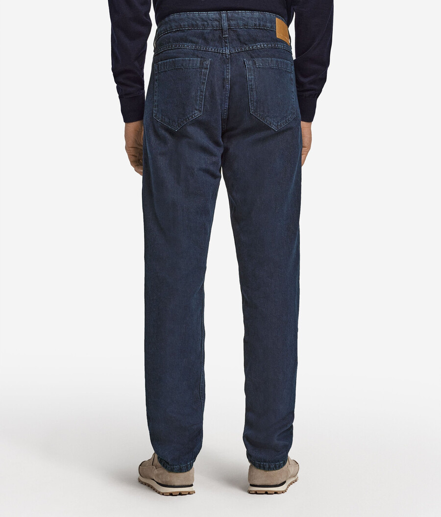 jeans i bomull och linne