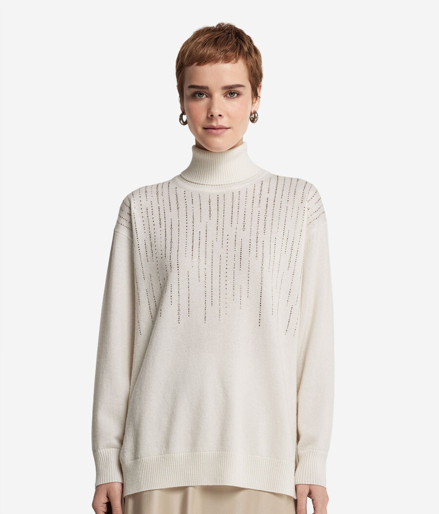 kashmirpolokrage med strass