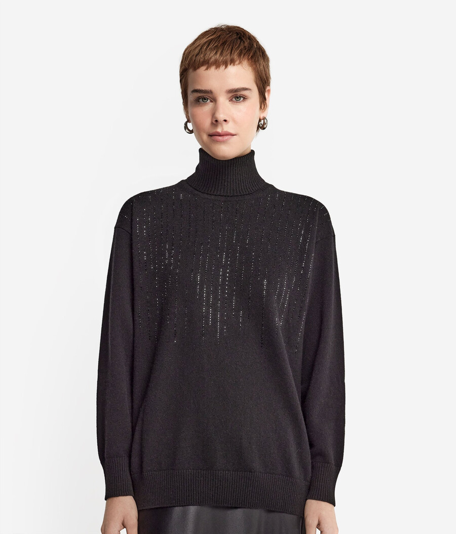 kashmirpolokrage med strass