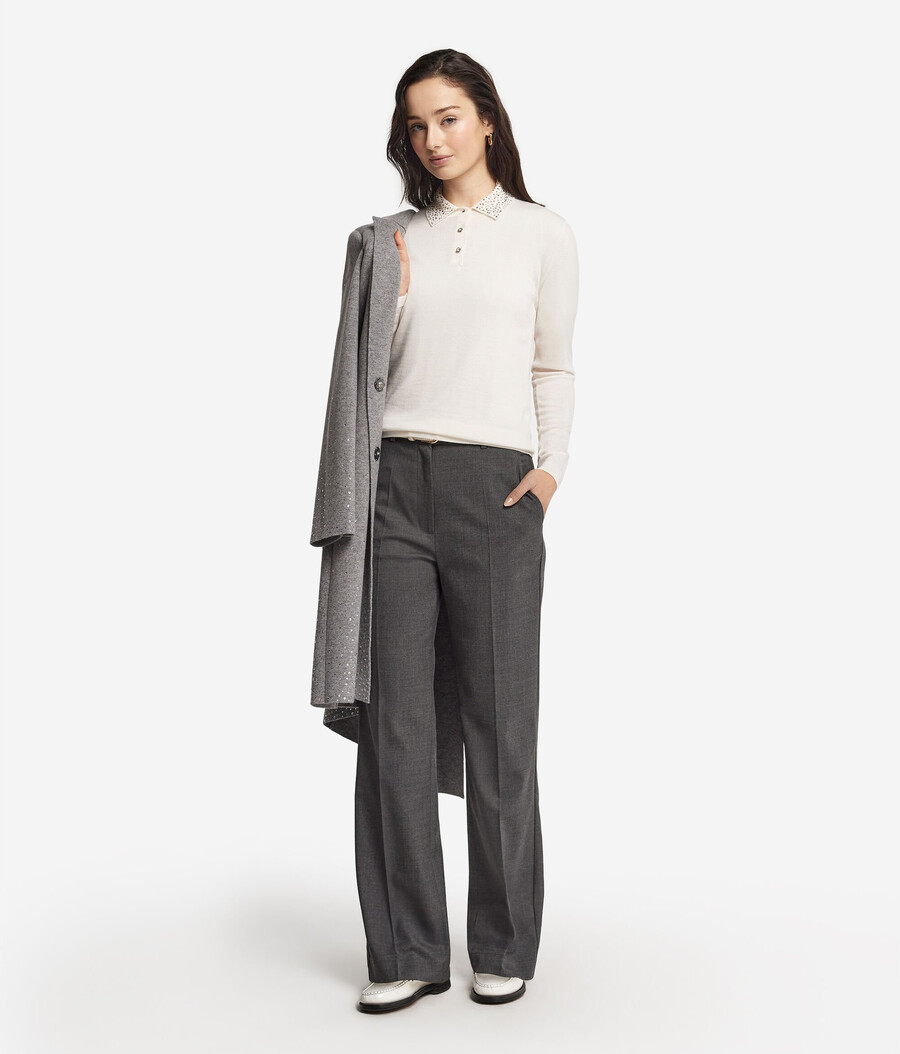 ultrafin kashmirpolo med strass