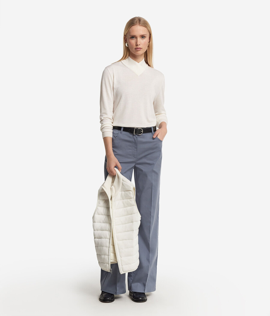 polotröja med kashmirfinish