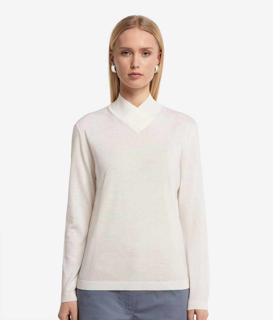 polotröja med kashmirfinish