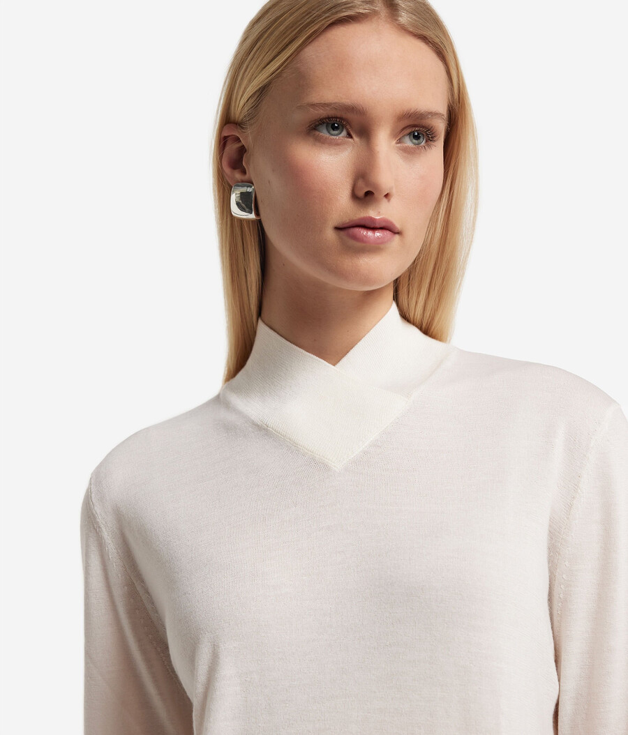 polotröja med kashmirfinish