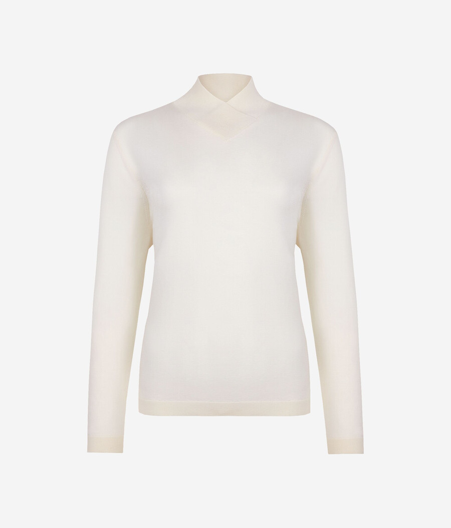 polotröja med kashmirfinish