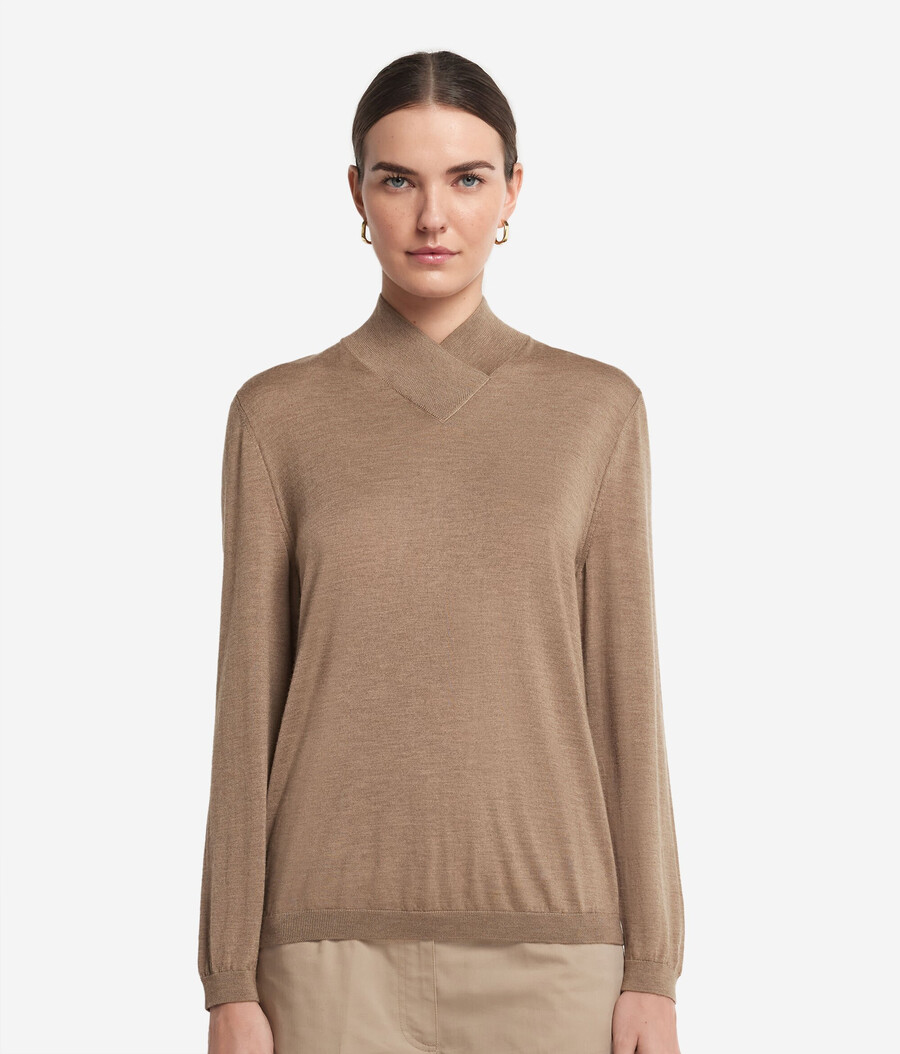 polotröja med kashmirfinish