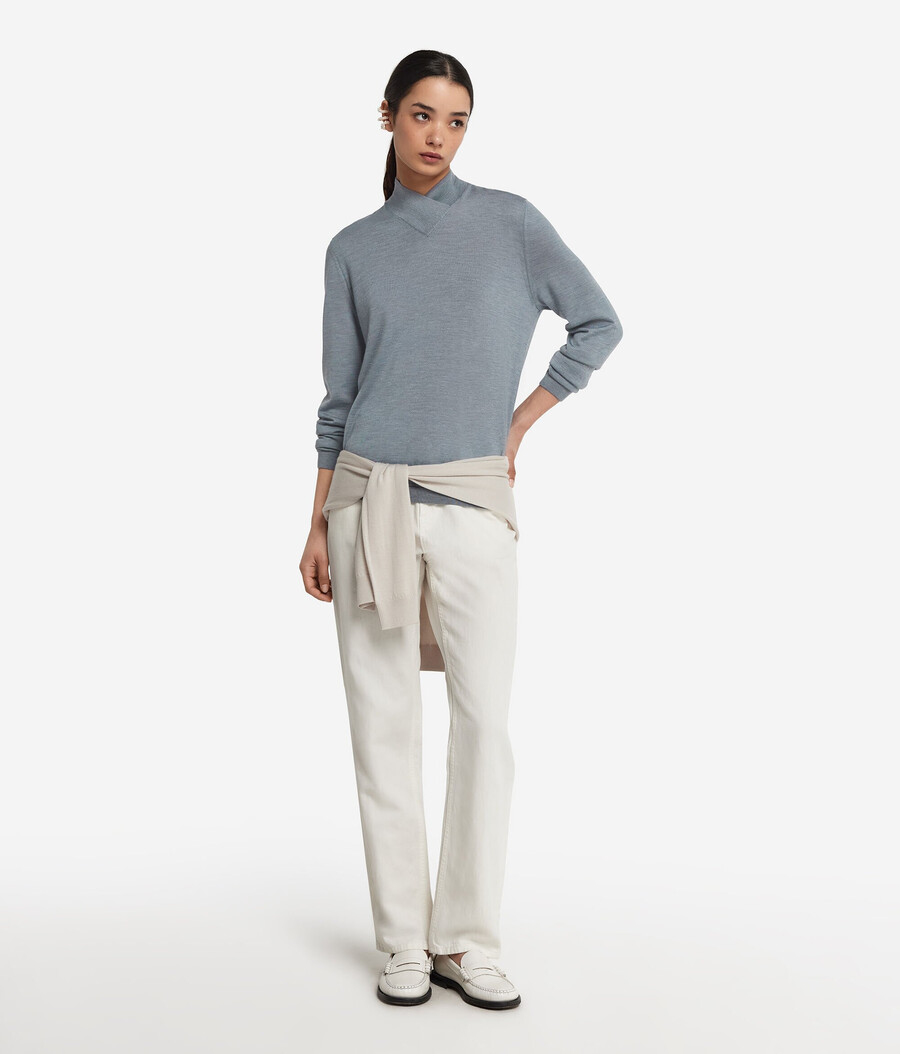 polotröja med kashmirfinish