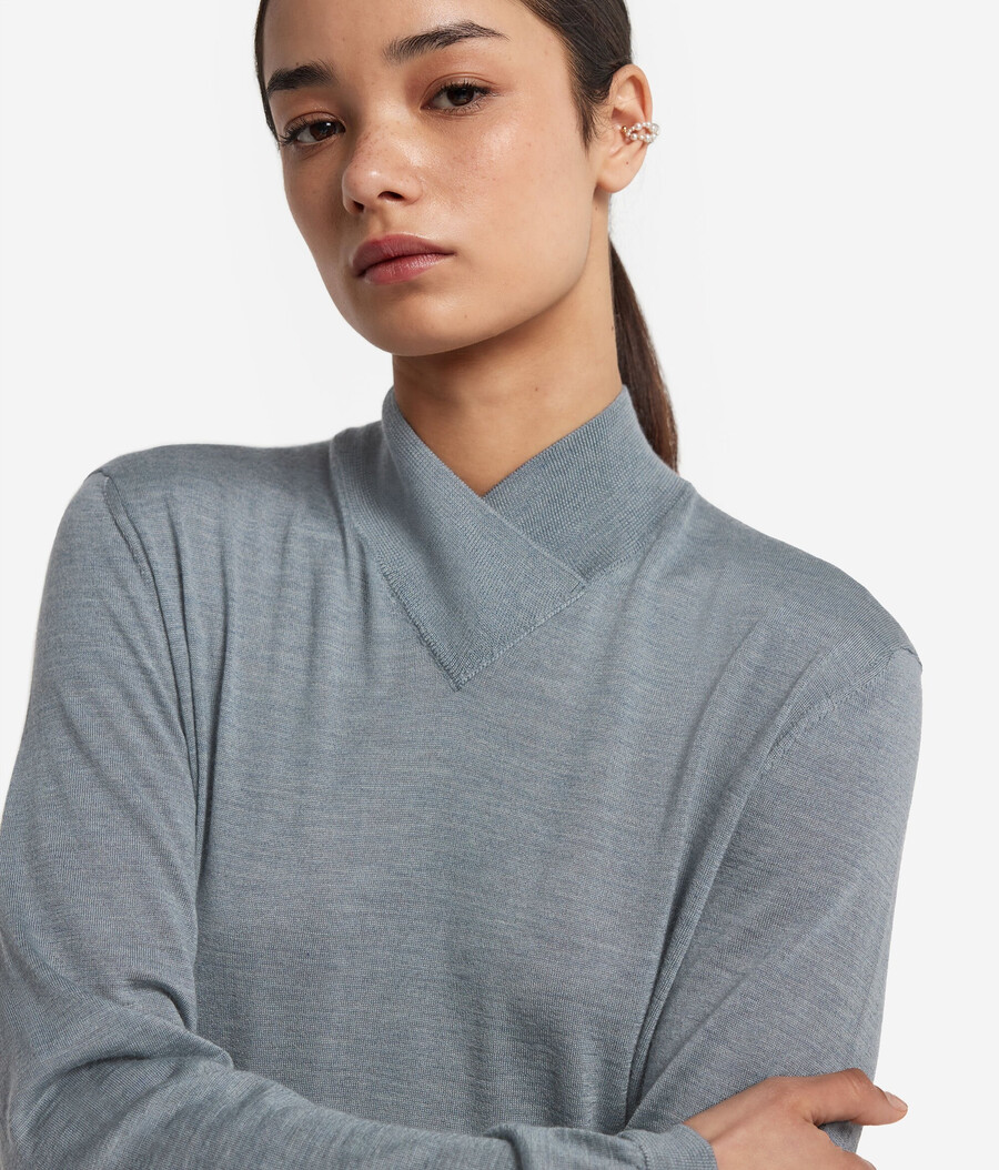 polotröja med kashmirfinish