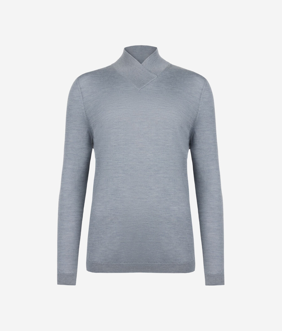 polotröja med kashmirfinish