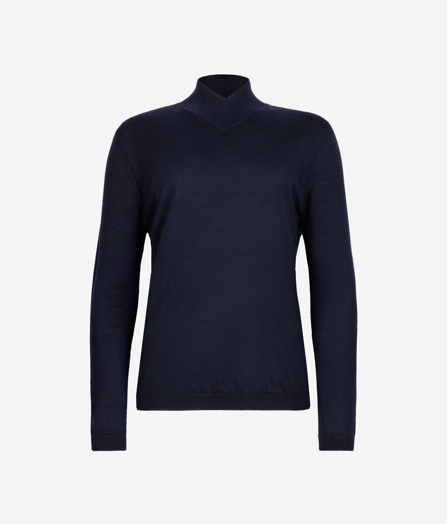 polotröja med kashmirfinish
