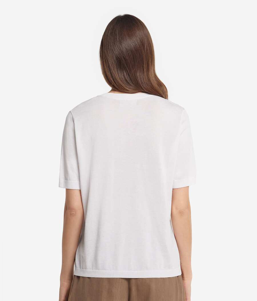 rundringad bomulls-t-shirt fresh