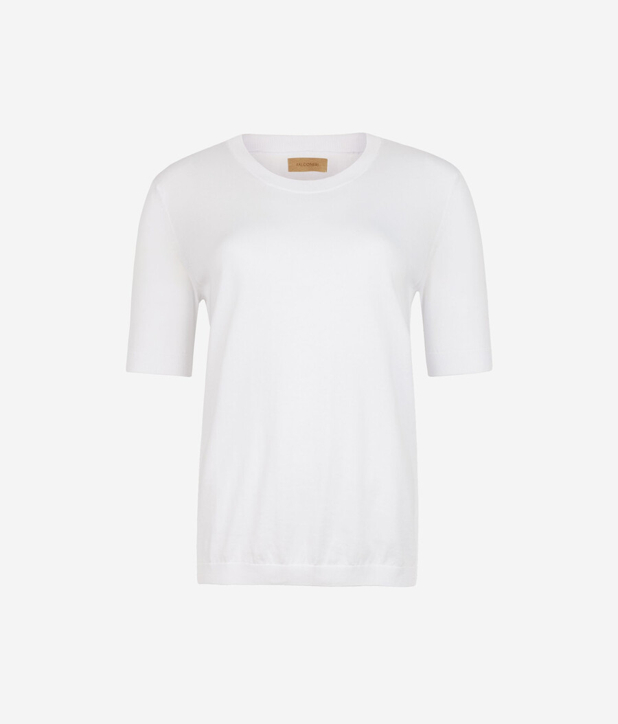 rundringad bomulls-t-shirt fresh