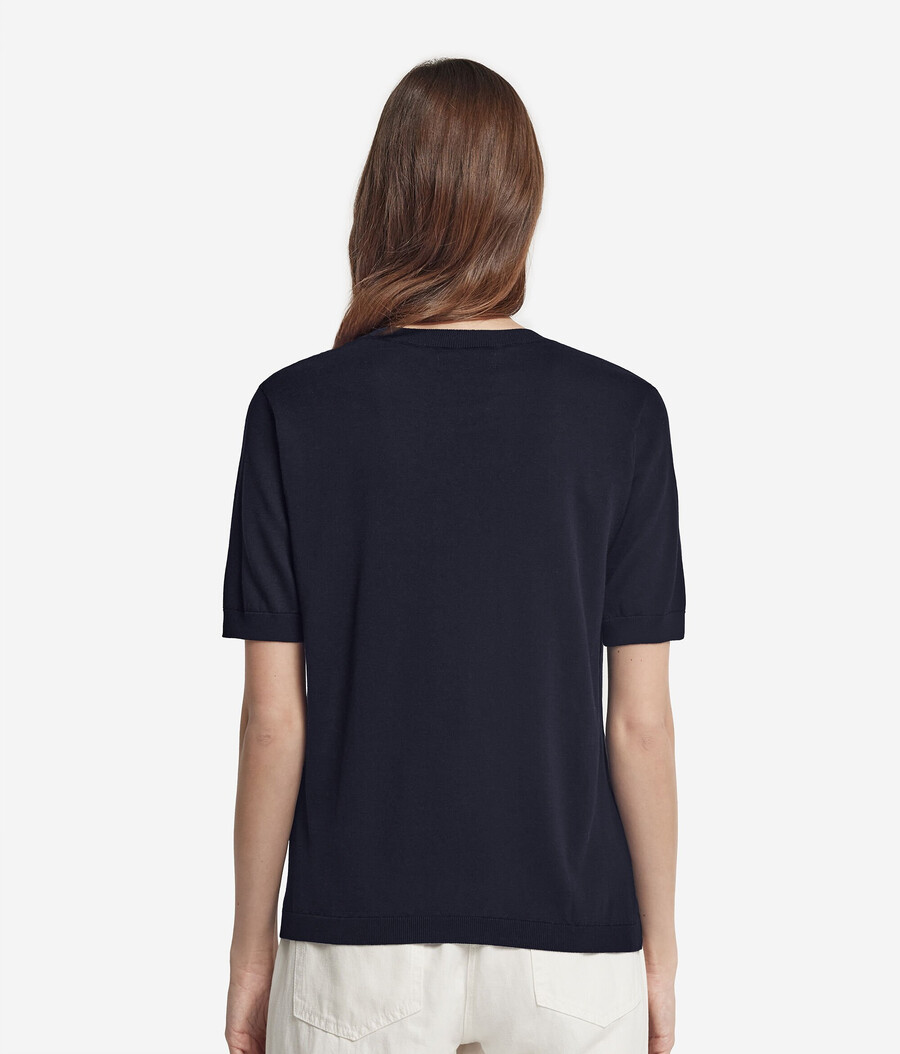 rundringad bomulls-t-shirt fresh