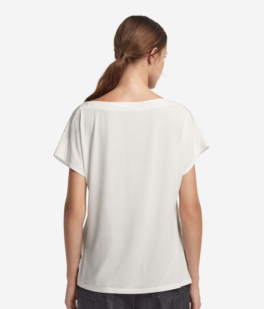 kimono-t-shirt med v-ringning i siden