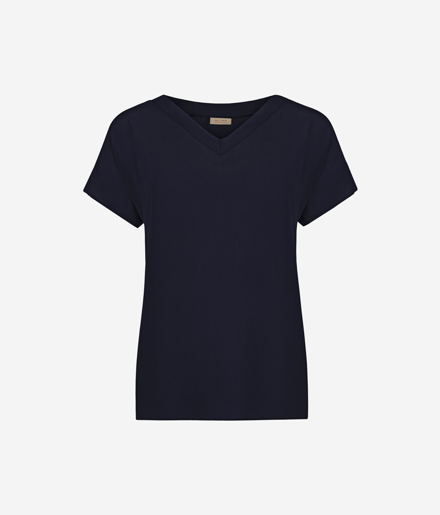 kimono-t-shirt med v-ringning i siden