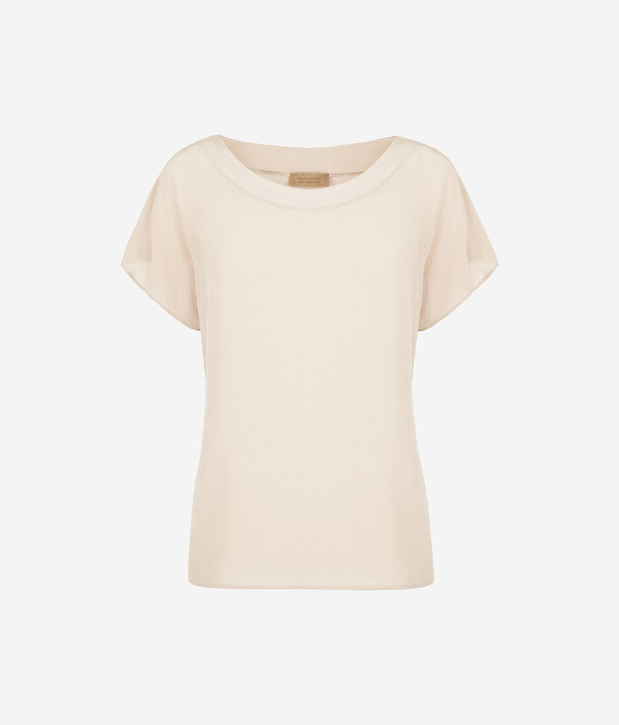t-shirt med båtringning i siden och modal
