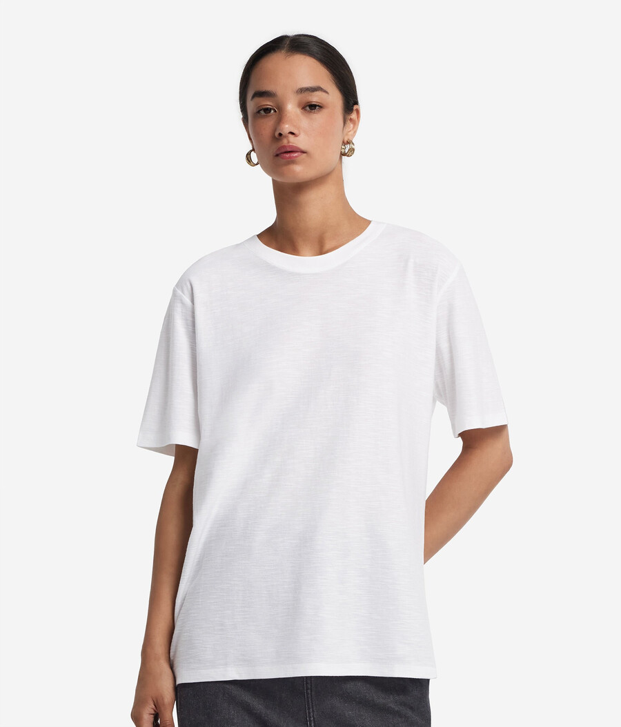 kortärmad rundhalsad bomulls-t-shirt