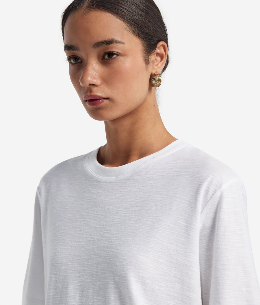 kortärmad rundhalsad bomulls-t-shirt