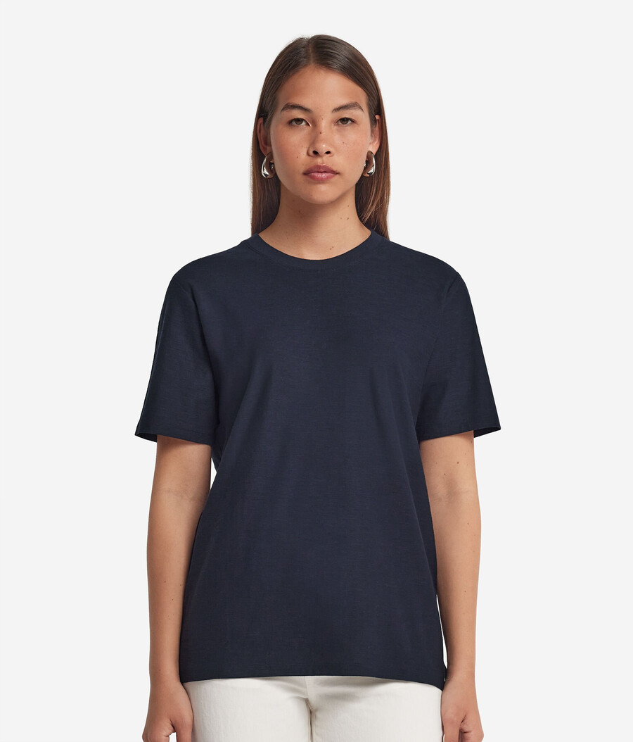 kortärmad rundhalsad bomulls-t-shirt