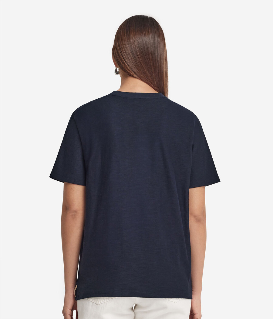 kortärmad rundhalsad bomulls-t-shirt