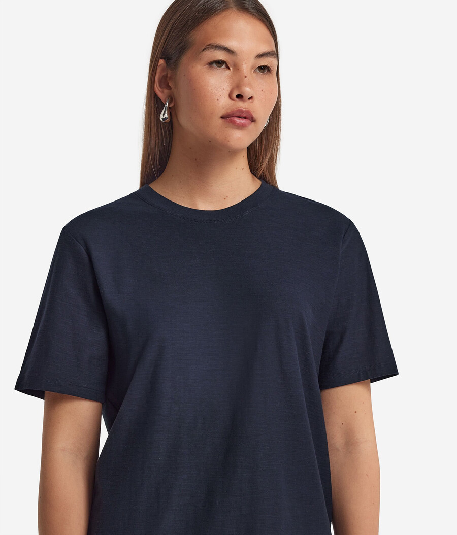 kortärmad rundhalsad bomulls-t-shirt