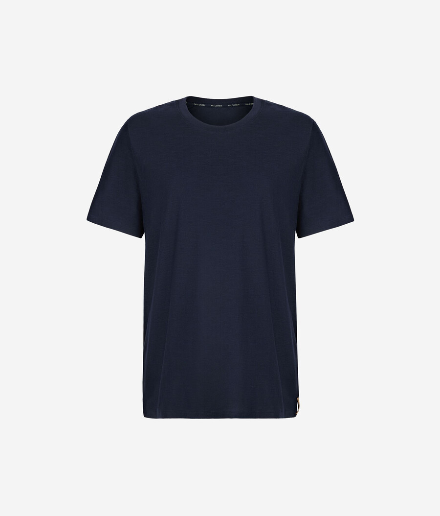 kortärmad rundhalsad bomulls-t-shirt
