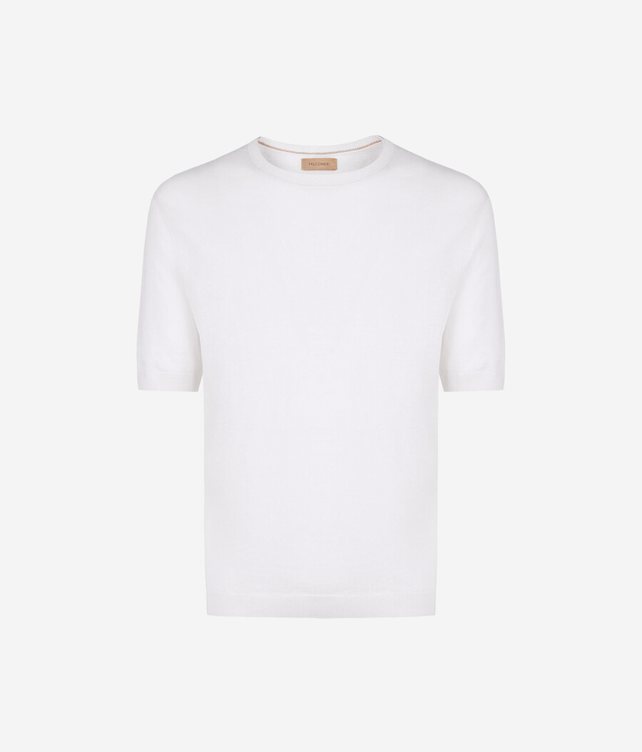 t-shirt i bomull och linne
