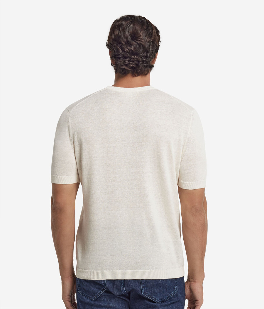 t-shirt i bomull och linne