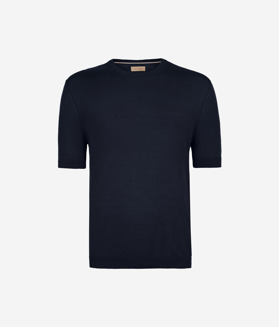 t-shirt i bomull och linne