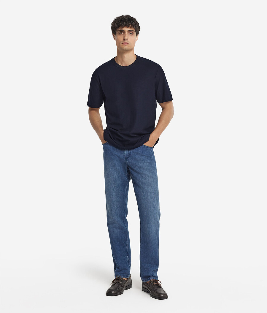 kortärmad t-shirt med vridstygn