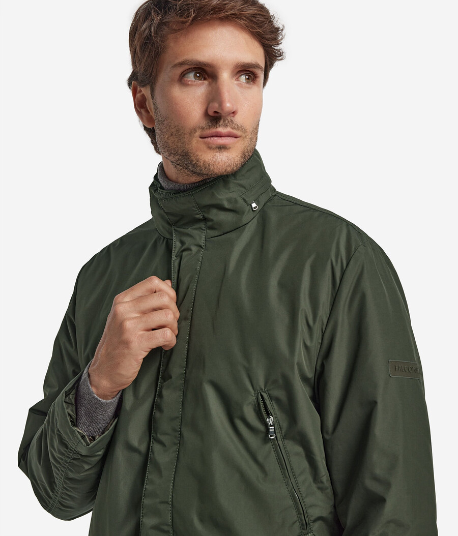 parka i tekniskt kashmirtyg