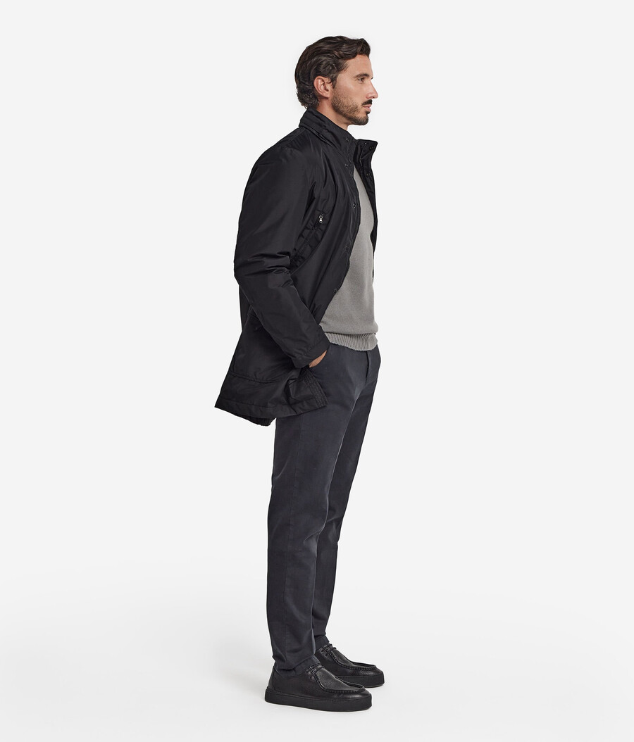 parka i tekniskt kashmirtyg