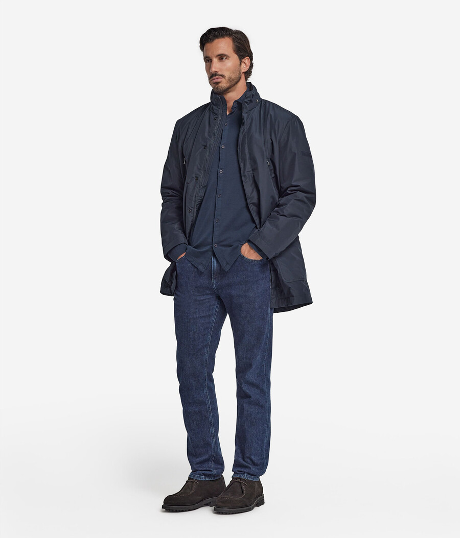 parka i tekniskt kashmirtyg