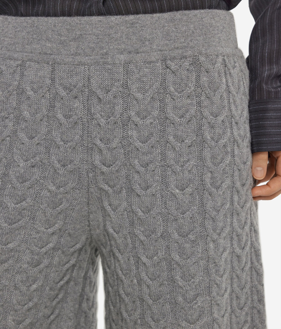 ultramjuka kashmirshorts med kabelstickning