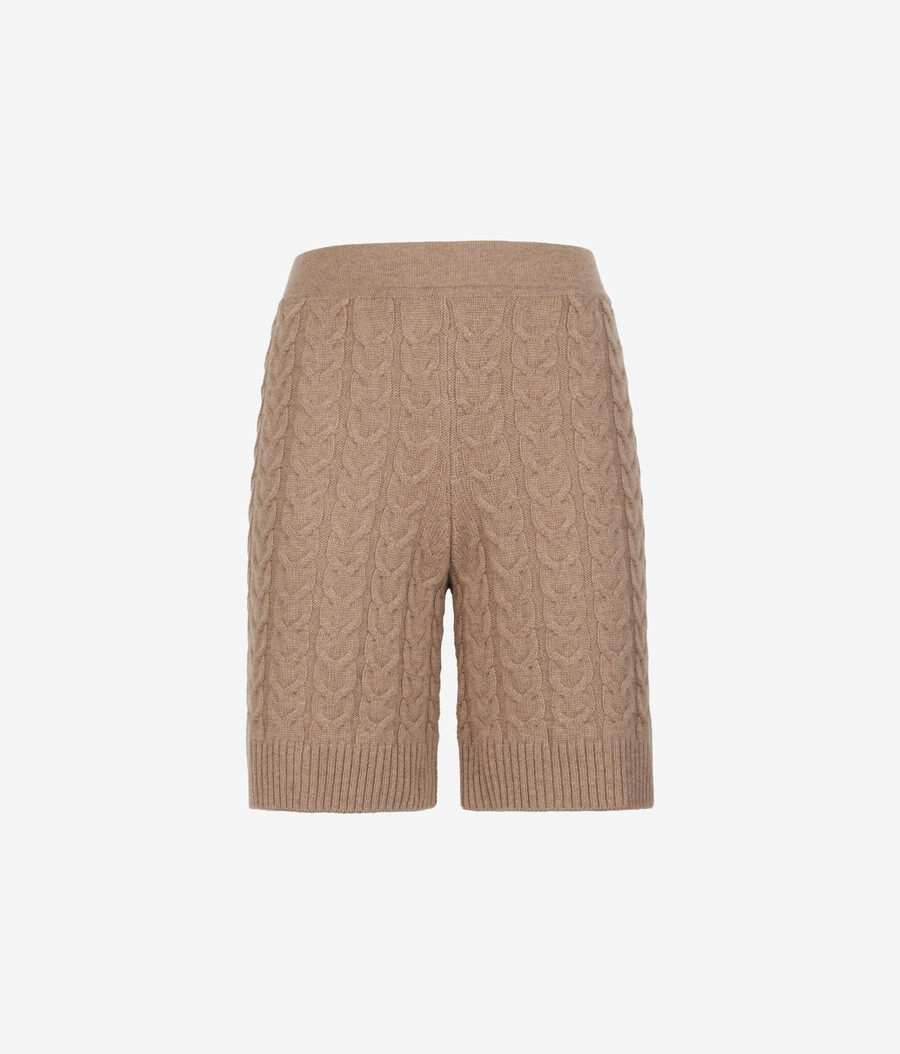 ultramjuka kashmirshorts med kabelstickning