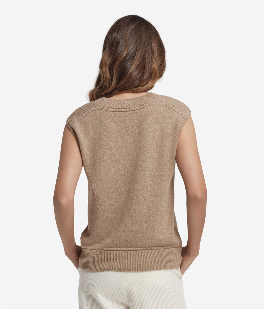 ultramjuk ofärgad kashmir gilet