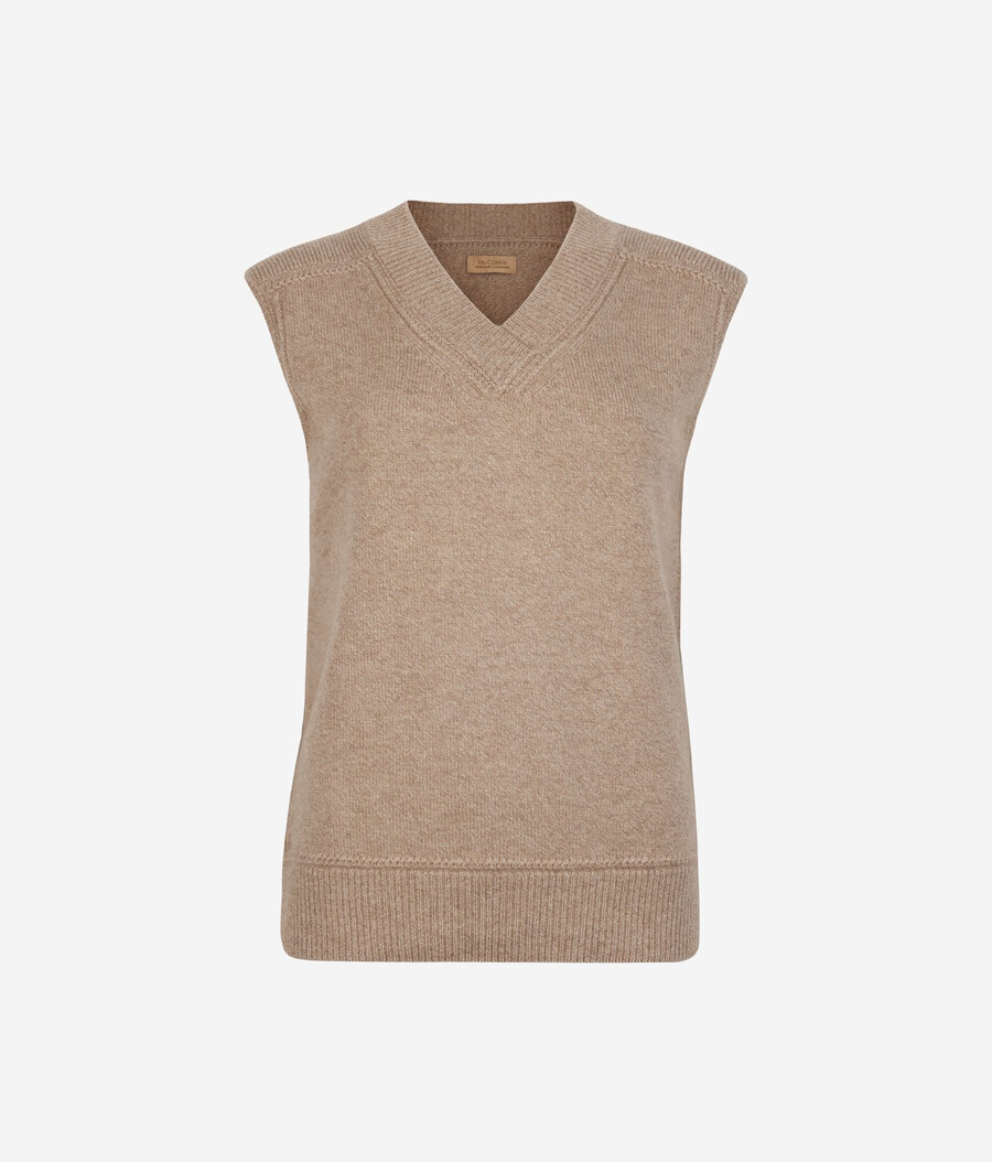 ultramjuk ofärgad kashmir gilet